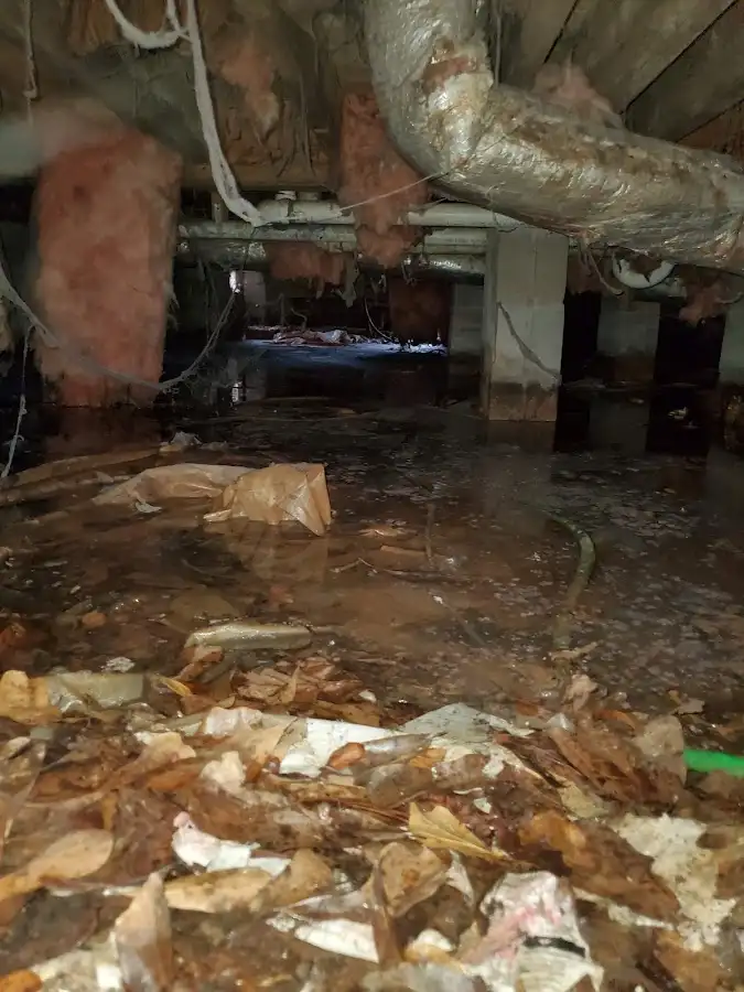 Crawl space flood assessment for Commercial Water Damage Restoration in Cartersville